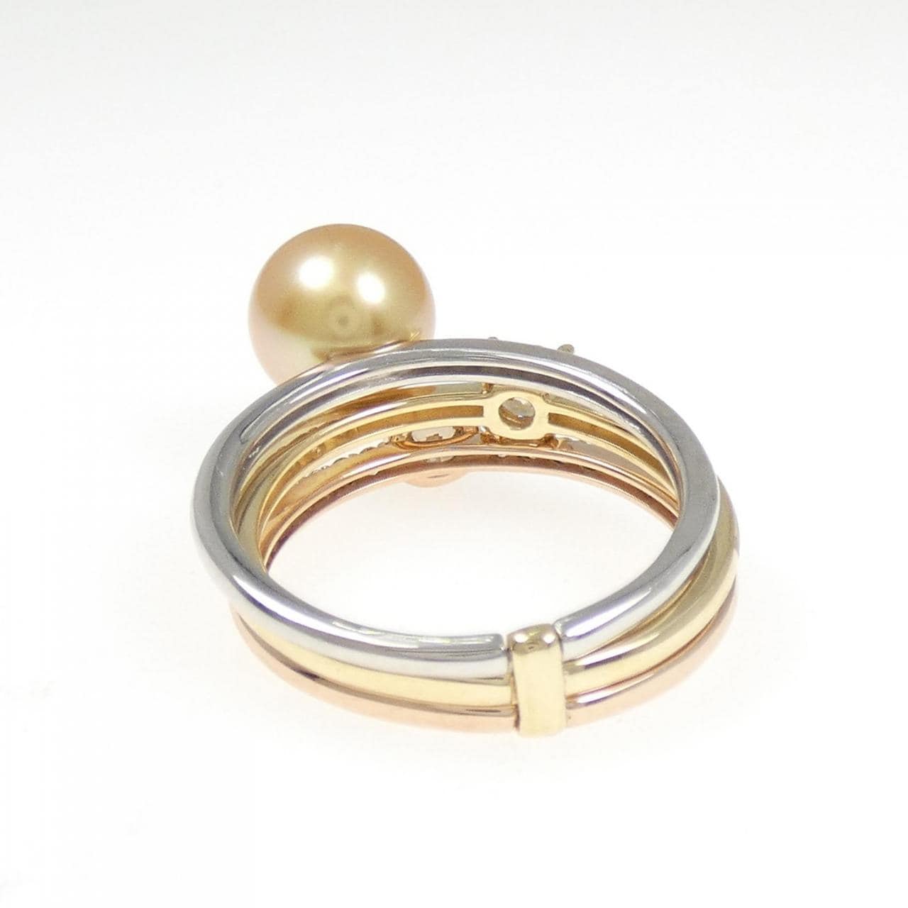 ジーエスティービー 白蝶パール リング 9mm