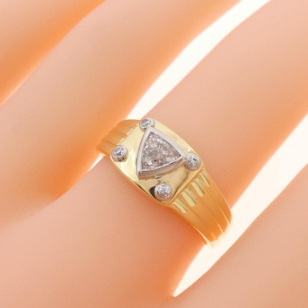 K18YG/PT900 ダイヤモンド リング 0.316CT