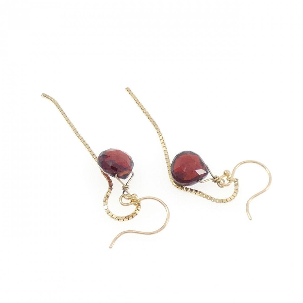 K18YG ガーネット ピアス