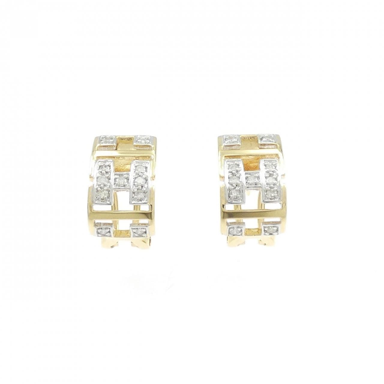 K18YG/K18WG ダイヤモンド ピアス 0.24CT