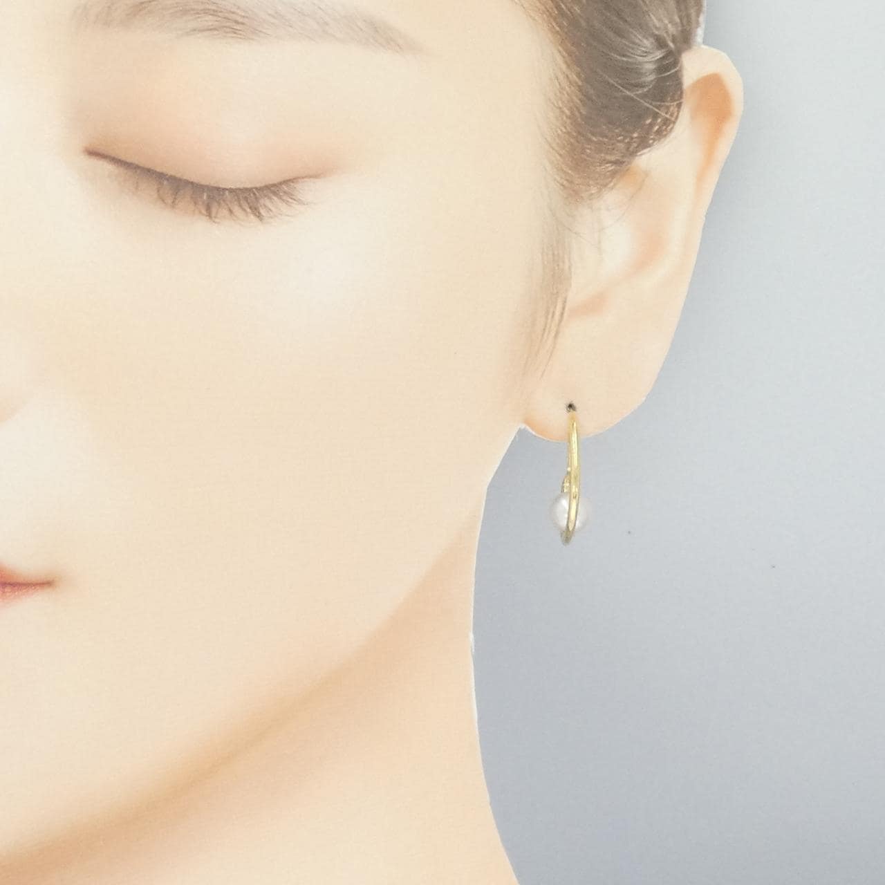 K18YG アコヤパール ピアス 6.6mm