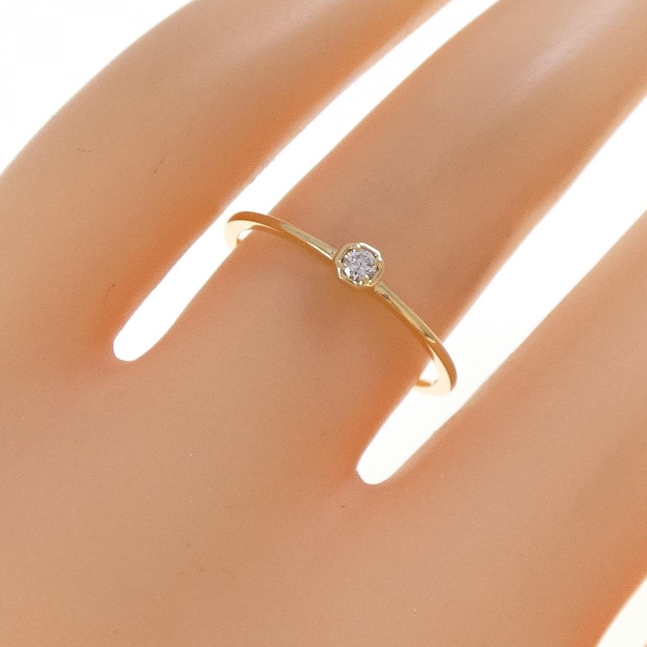 K18YG ダイヤモンド リング 0.03CT