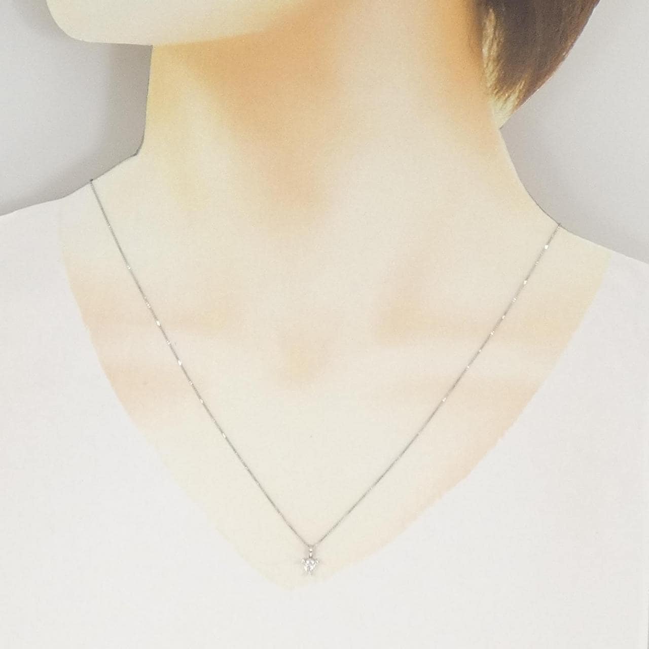 PT900/PT850 ダイヤモンド ネックレス 0.21CT