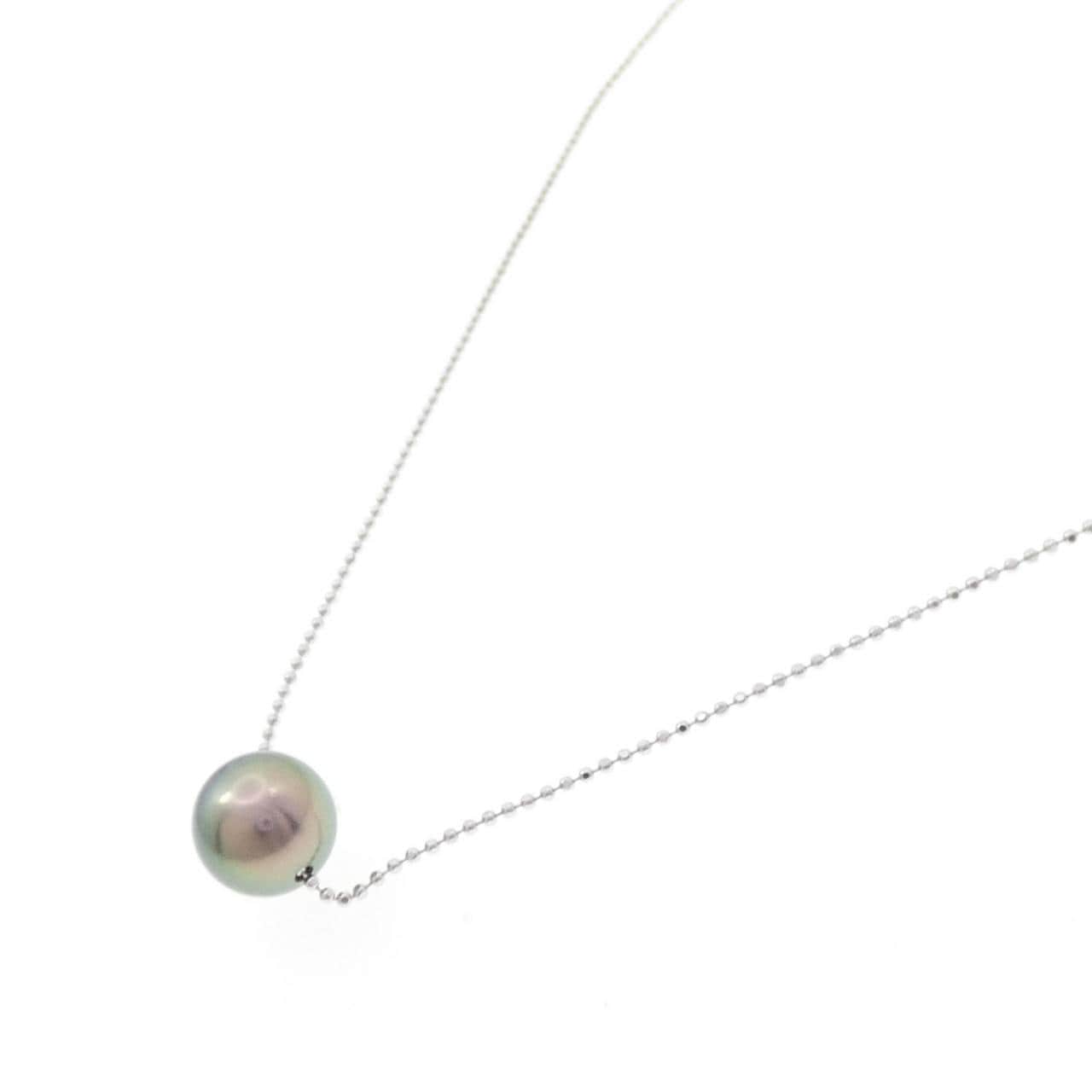 K18WG Black Pearl Necklace 9.2mm