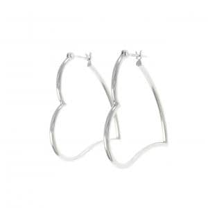 K18WG ハート ピアス