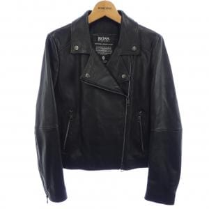 ヒューゴボス HUGO BOSS レザーライダースジャケット