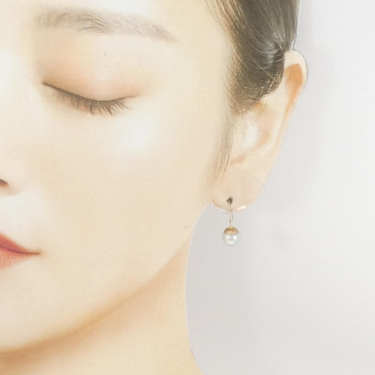 アガット アコヤパール ピアス 7.6mm