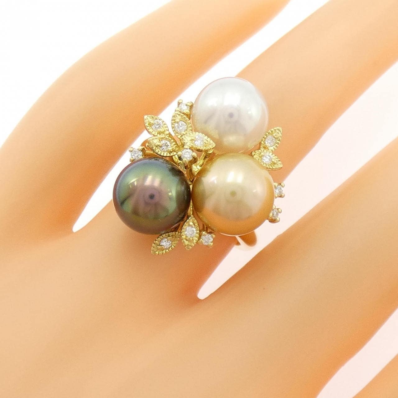 K18YG パール リング