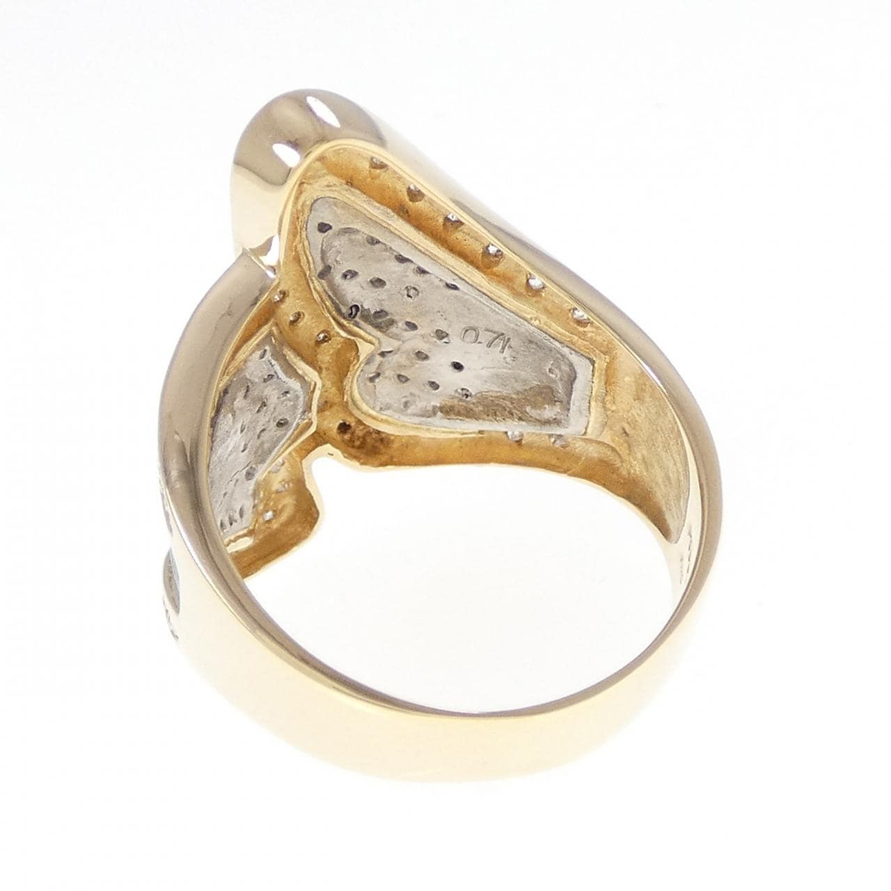 K18YG/PT900 ダイヤモンド リング 0.71CT