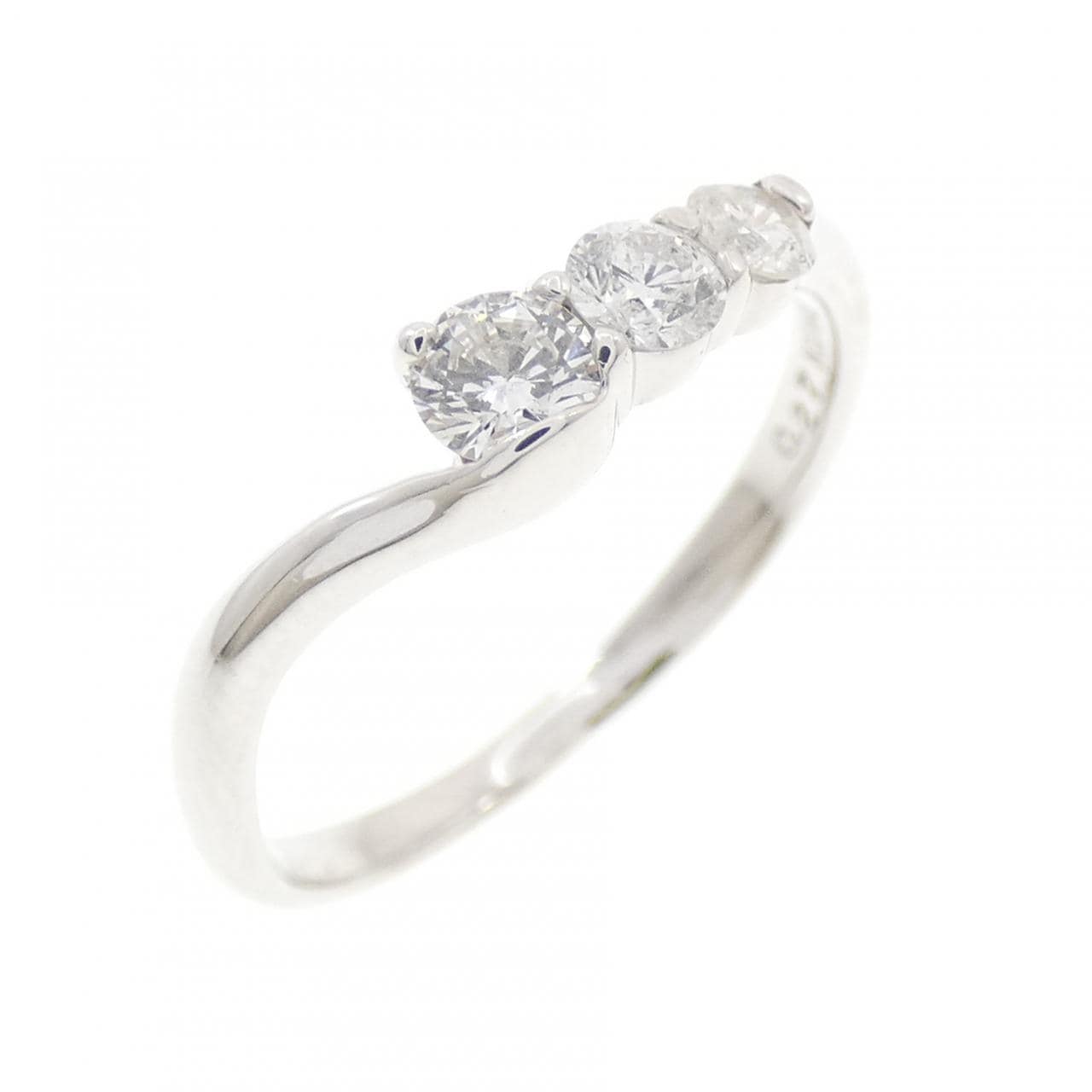 K18WG ダイヤモンド リング 0.27CT