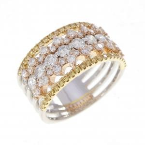 K18スリーカラー ダイヤモンド リング 1.06CT