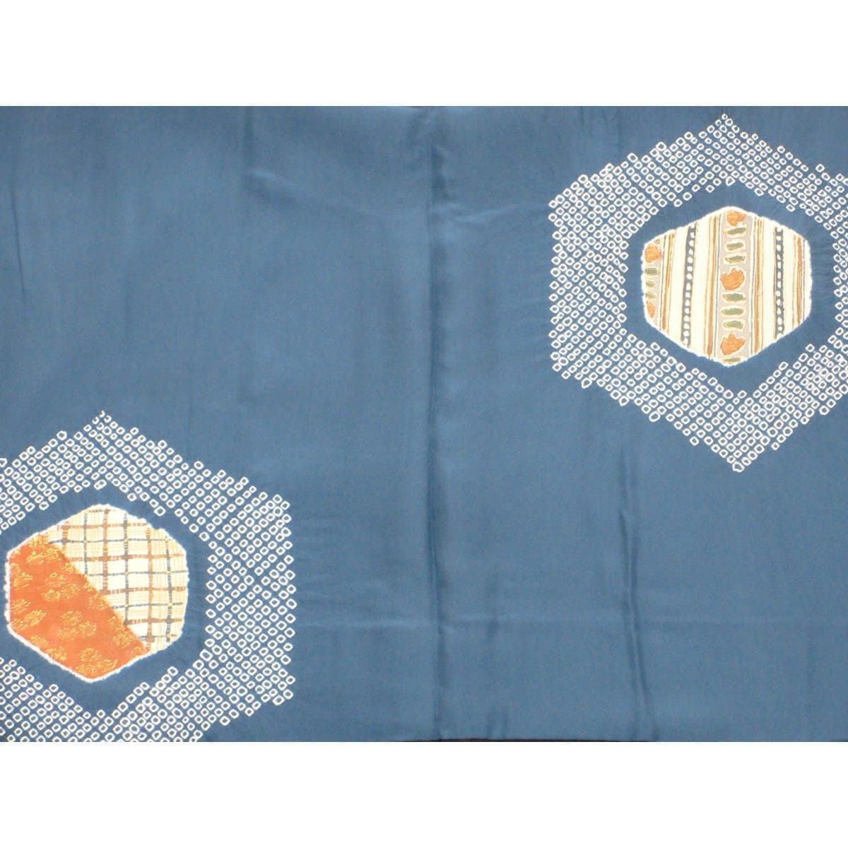 男物　黒羽二重　丸に唐花　きもの羽織　２点セット