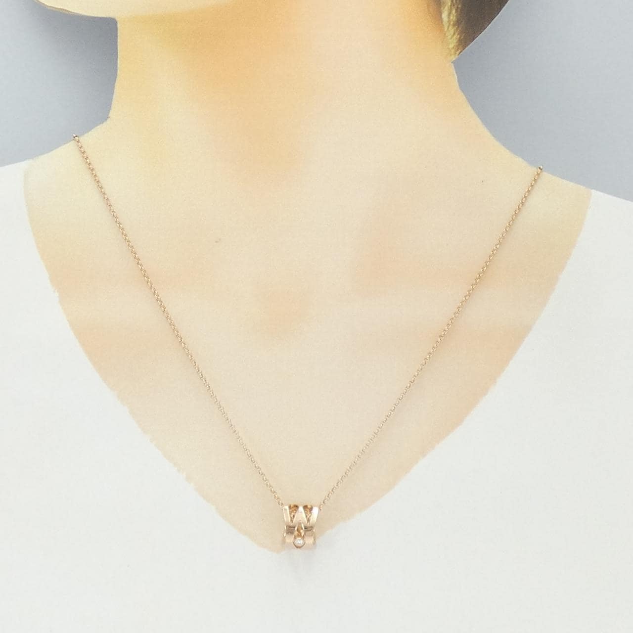 ミキモト エム シグネチャー ネックレス 0.05CT