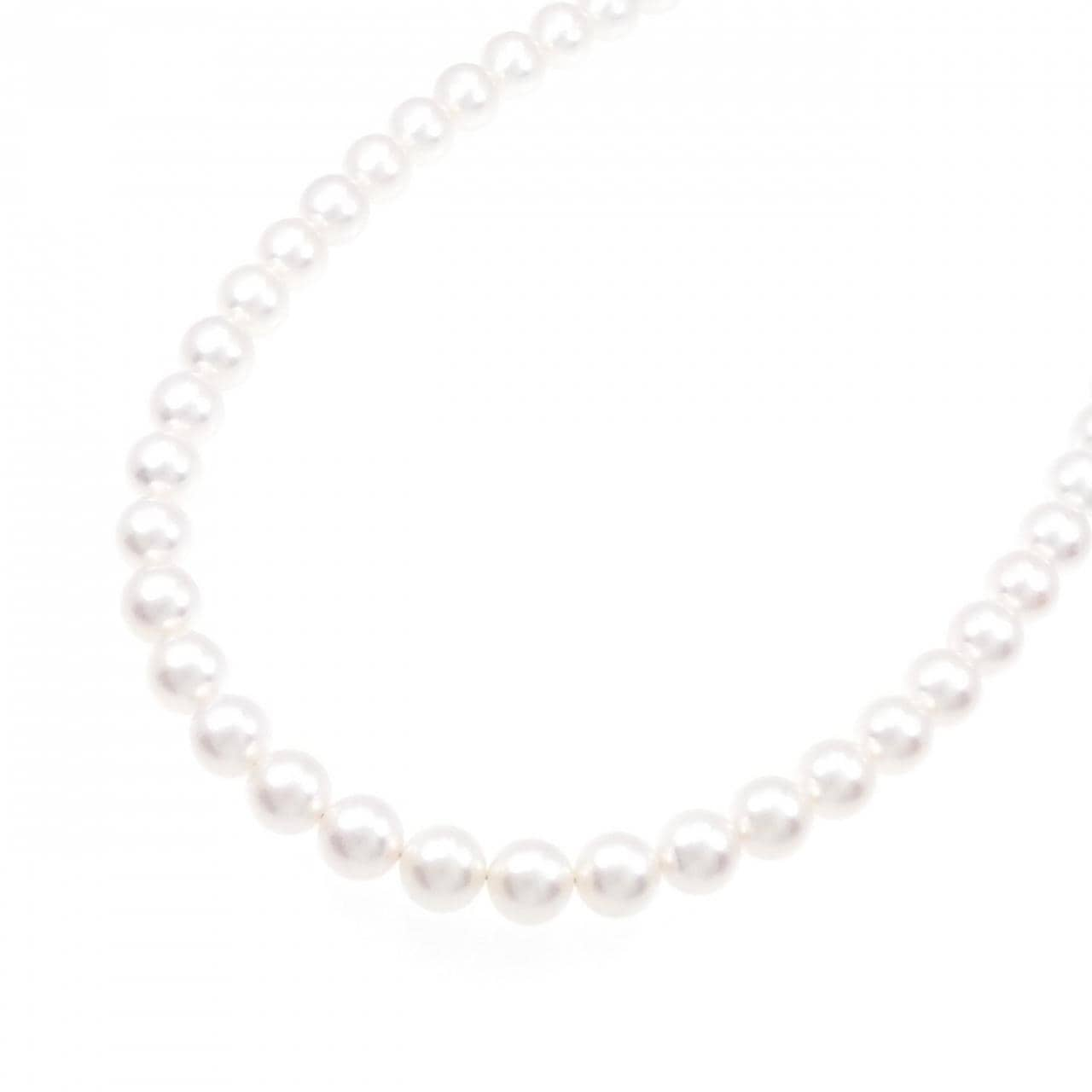 [BRAND NEW] Silver Clasp Akoya Pearl Necklace 7.5-8mm