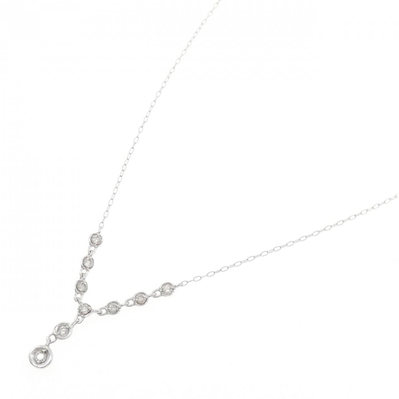 K18WG ダイヤモンド ネックレス 0.20CT