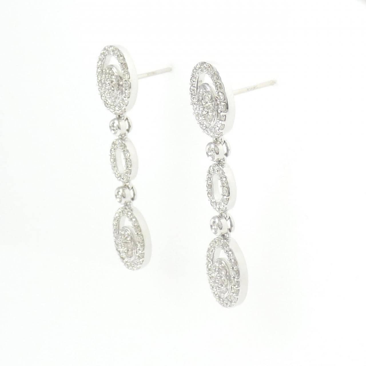 K18WG ダイヤモンド ピアス