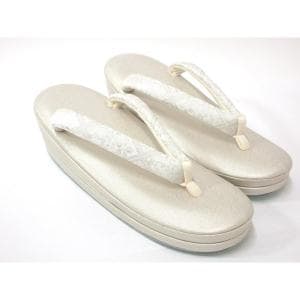 【新品】女草履　白梅