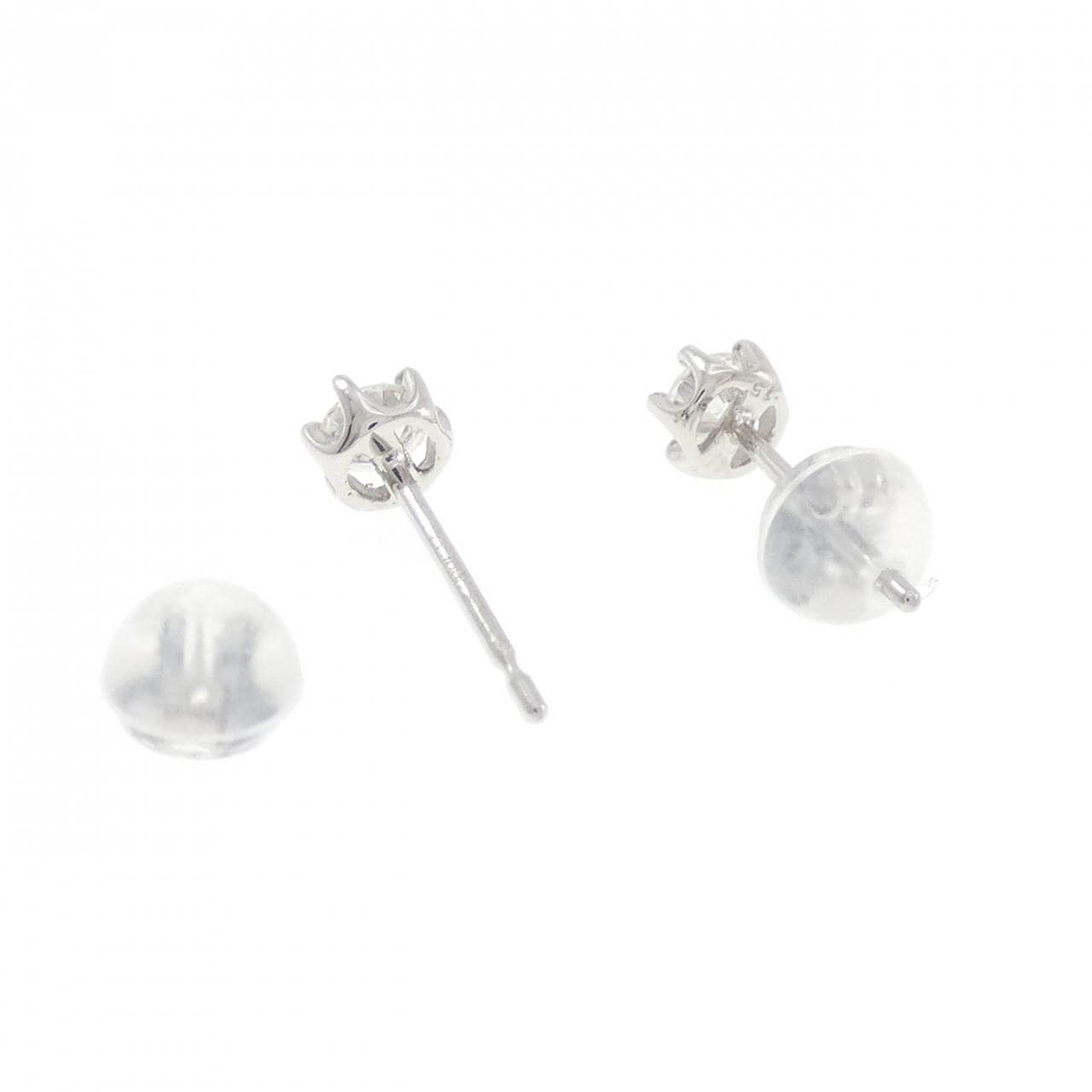 PT900 ソリティア ダイヤモンド ピアス 0.30CT