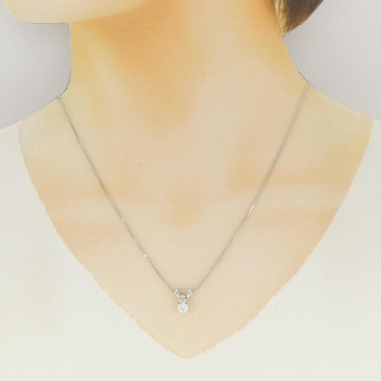 PT900/PT850 ダイヤモンド ネックレス 0.335CT