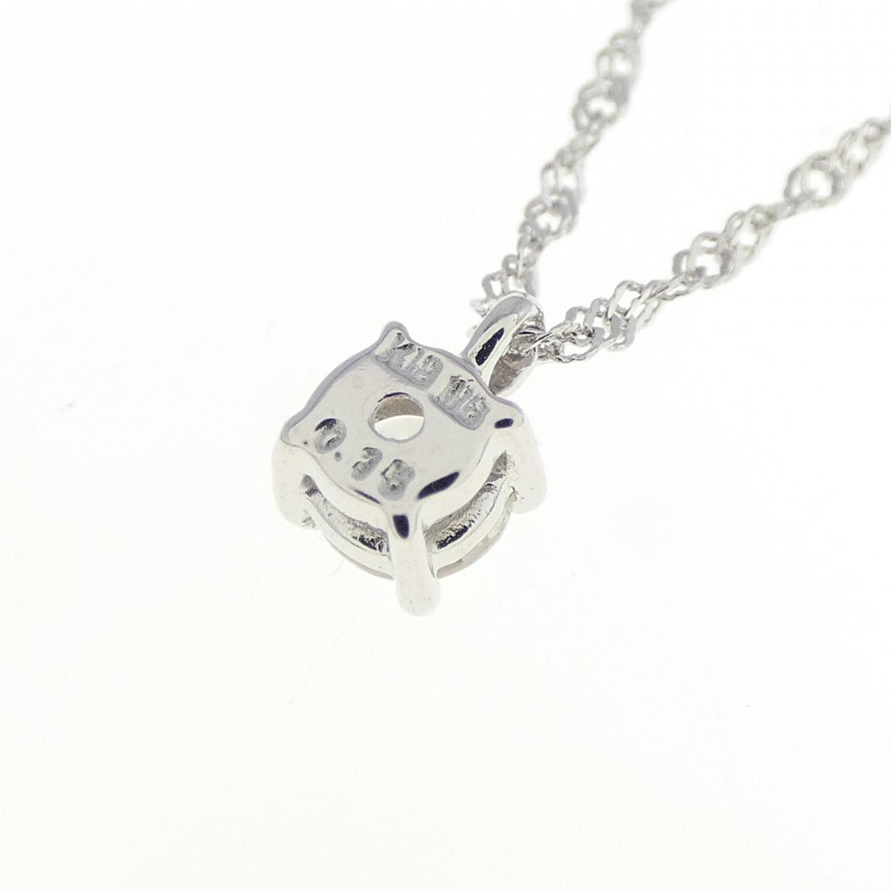 K18WG ダイヤモンド ネックレス 0.15CT
