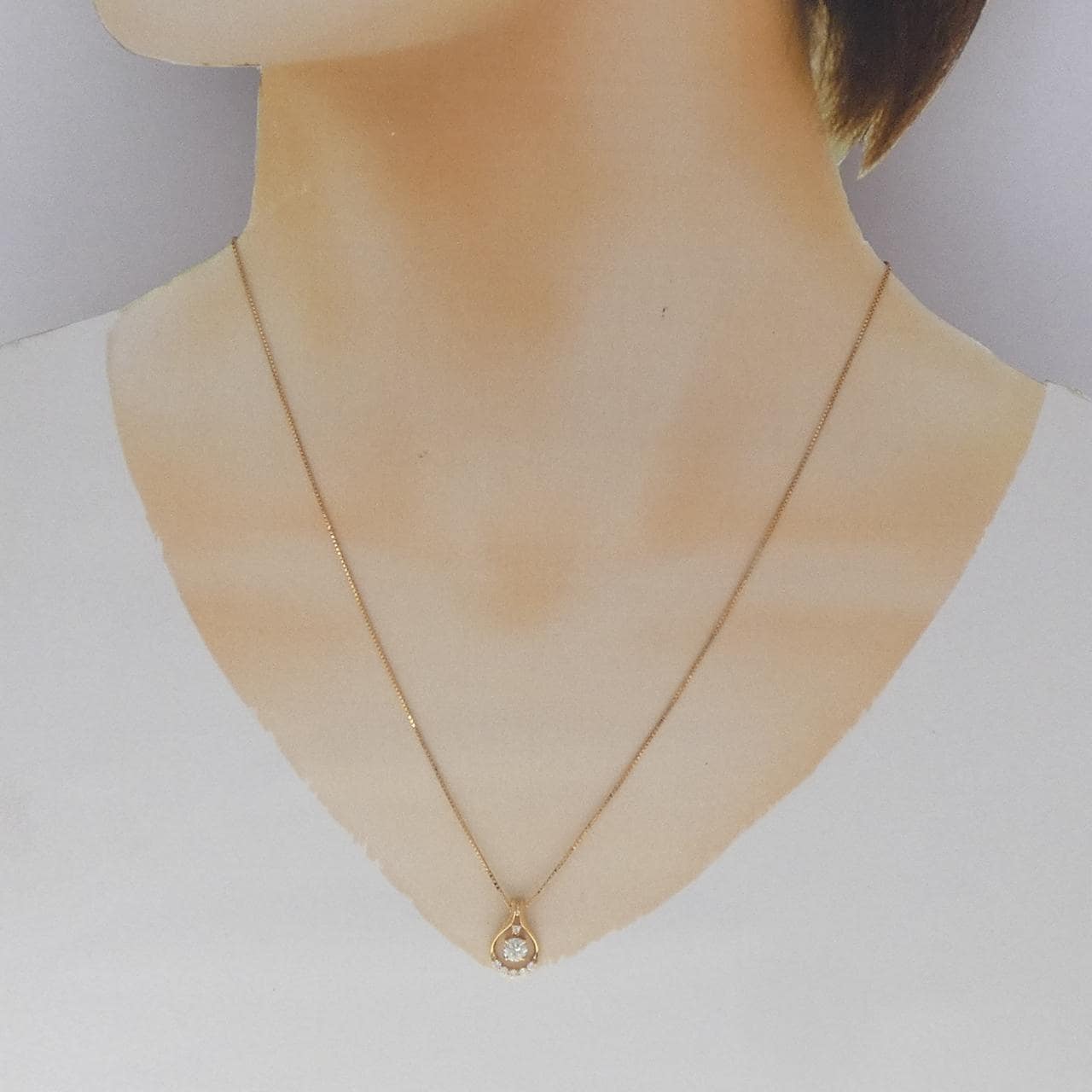 K18YG ダイヤモンド ネックレス 0.236CT