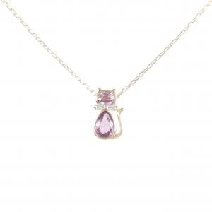 K18PG キャット サファイヤ ネックレス 0.66CT