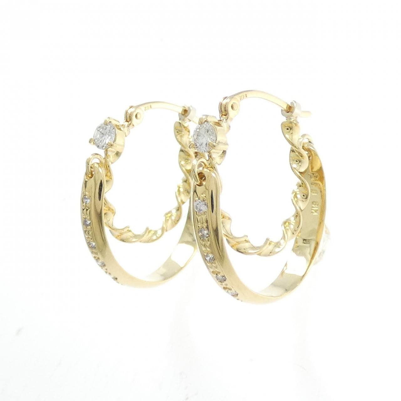 K18YG Diamond earrings 0.30CT