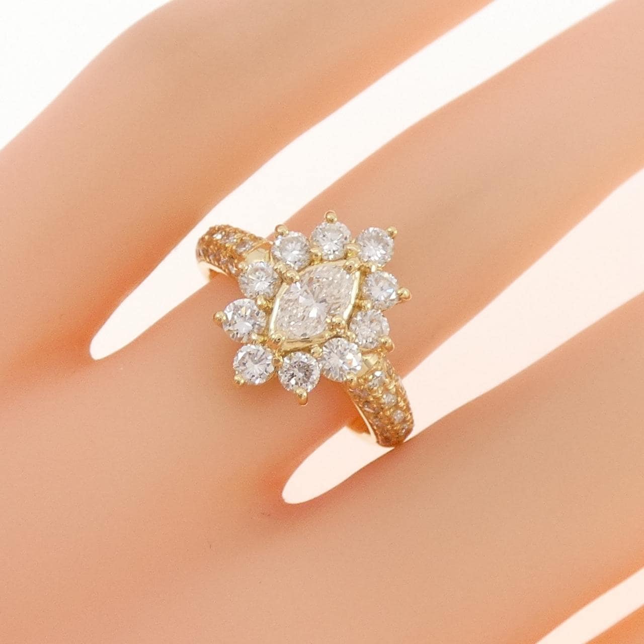 K18YG ダイヤモンド リング 0.382CT