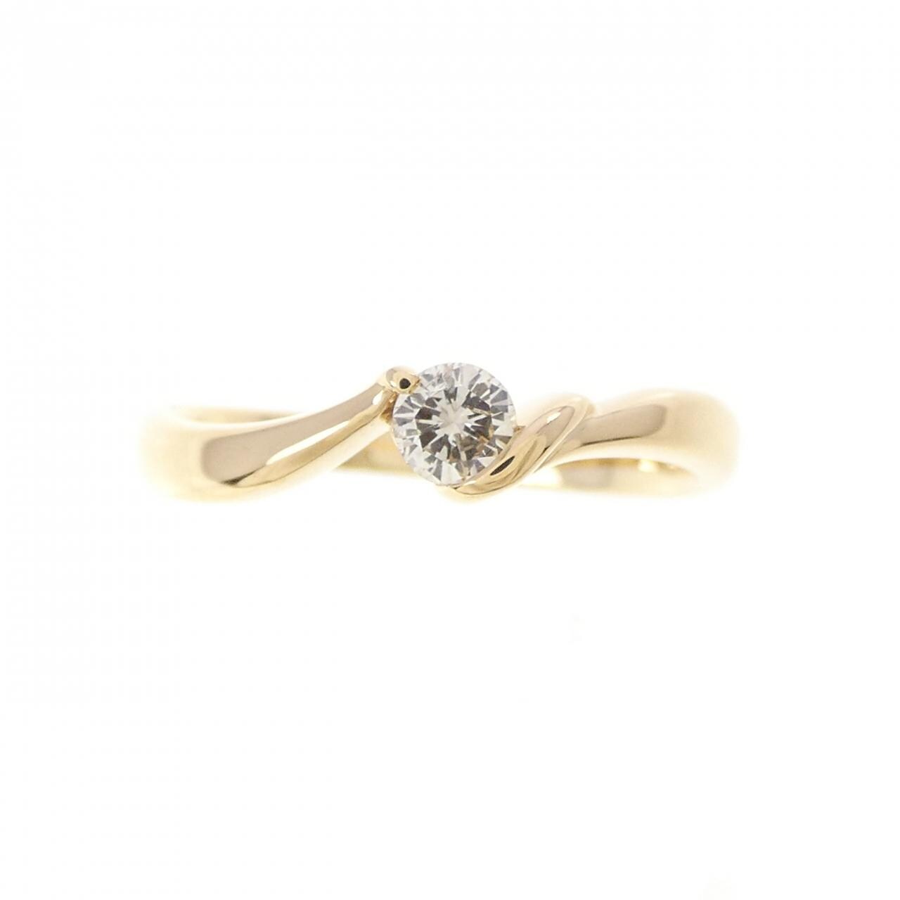 K18YG ダイヤモンド リング 0.12CT