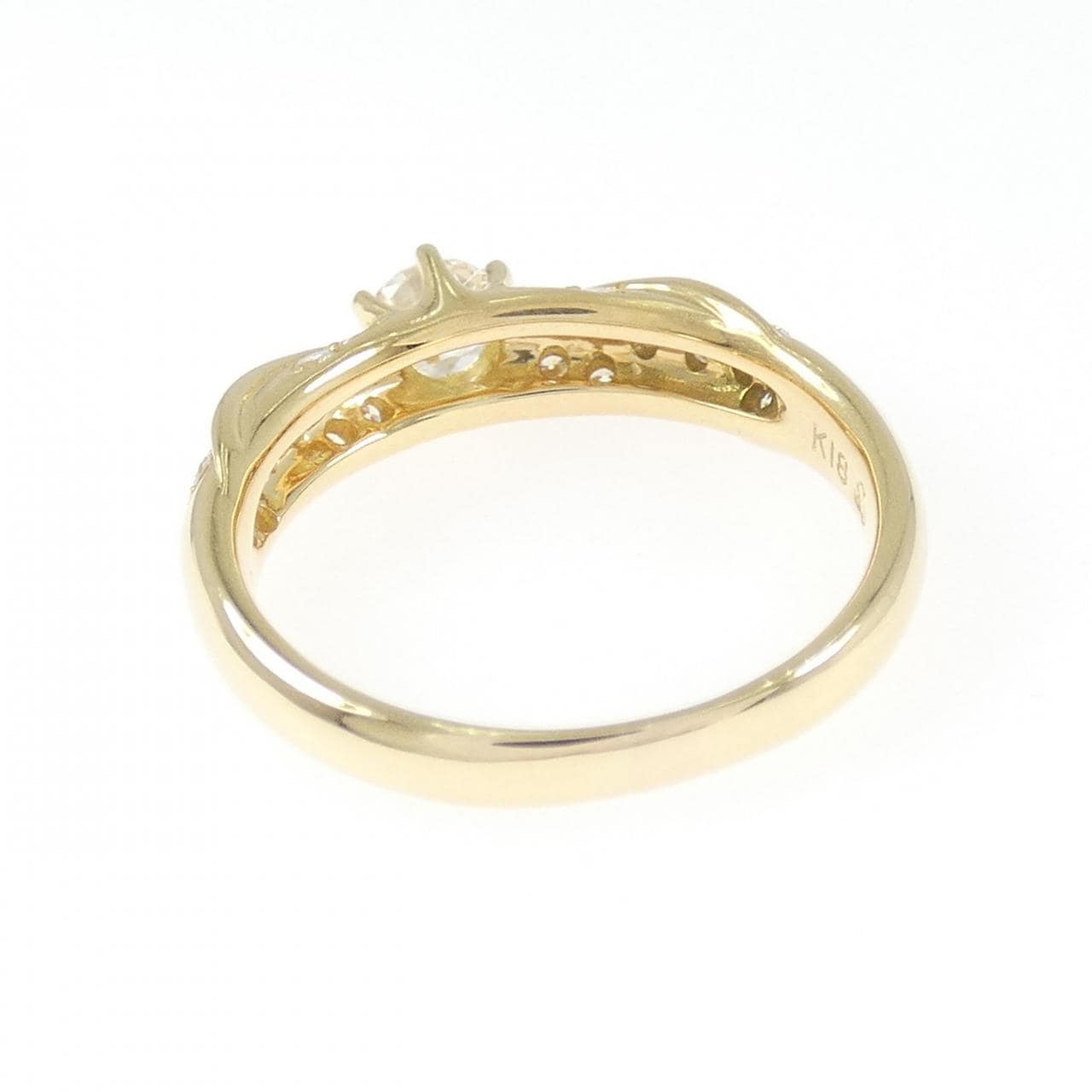 K18YG ダイヤモンド リング 0.317CT F VS2 VG