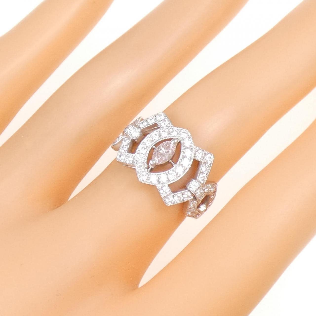 PT900 ピンクダイヤモンド リング 0.200CT