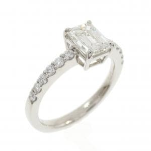 【リメイク】PT900 ダイヤモンド リング 1.019CT J IF エメラルドカット