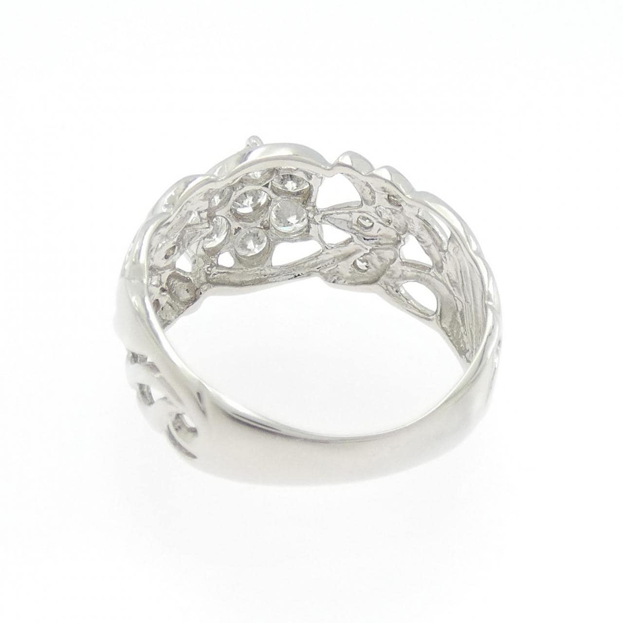 PT900花朵钻石戒指0.5克拉