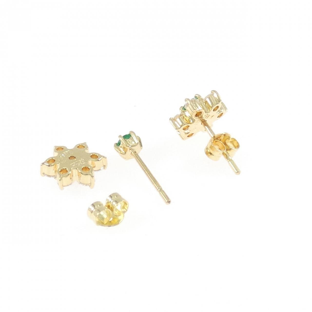 ワコウ エメラルド ピアス 0.24CT