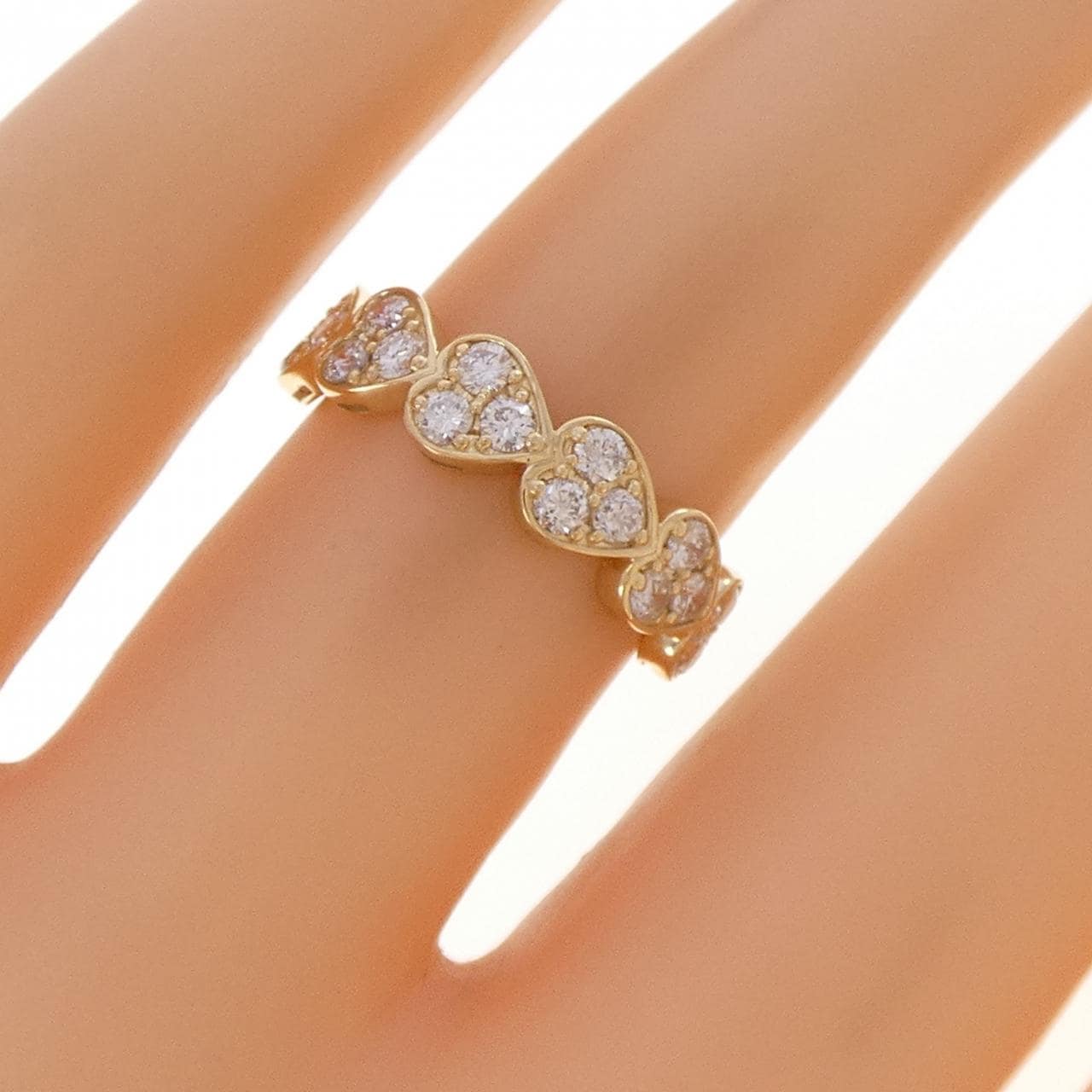 K18YG ハート ダイヤモンド リング 0.50CT