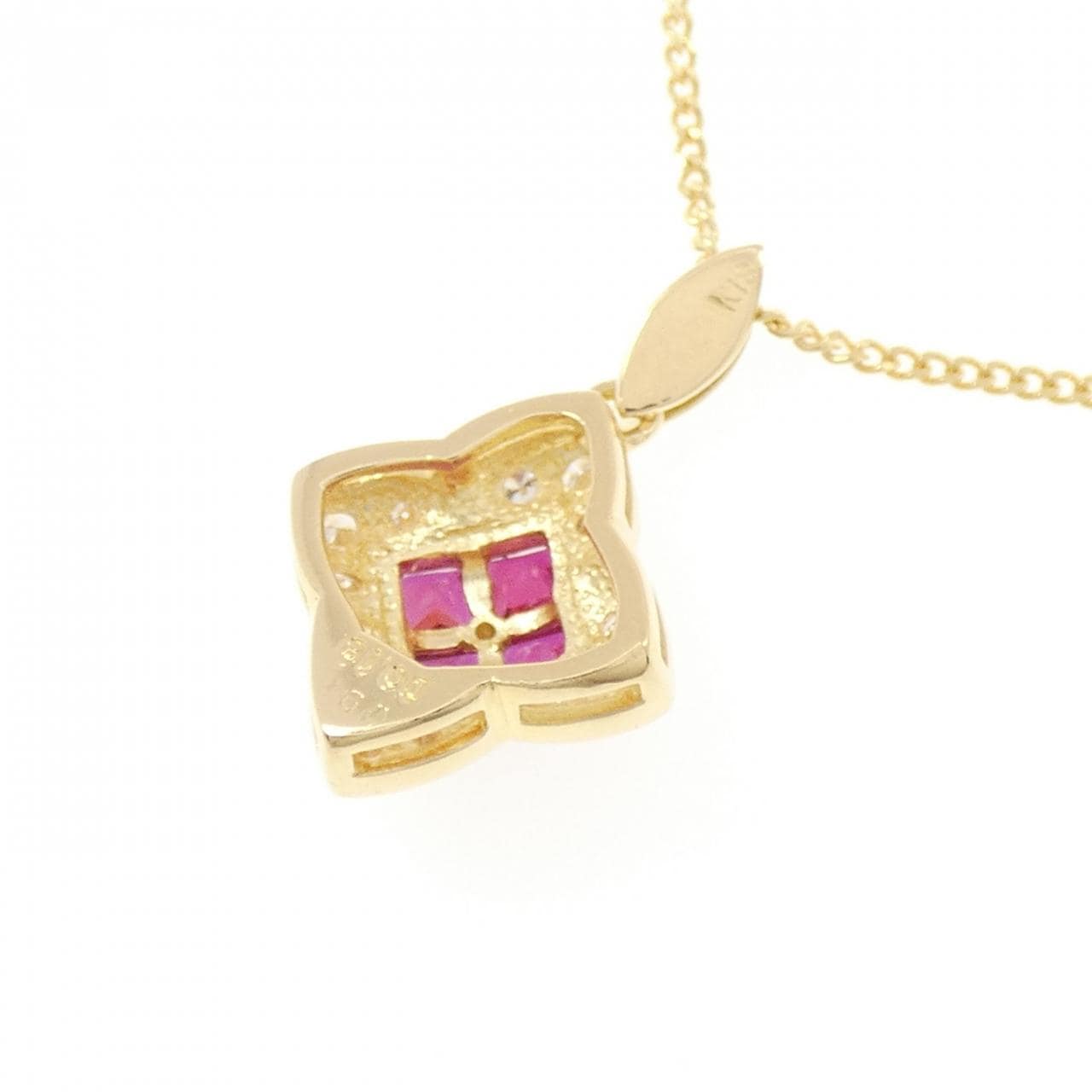 K18YG ルビー ネックレス 0.97CT