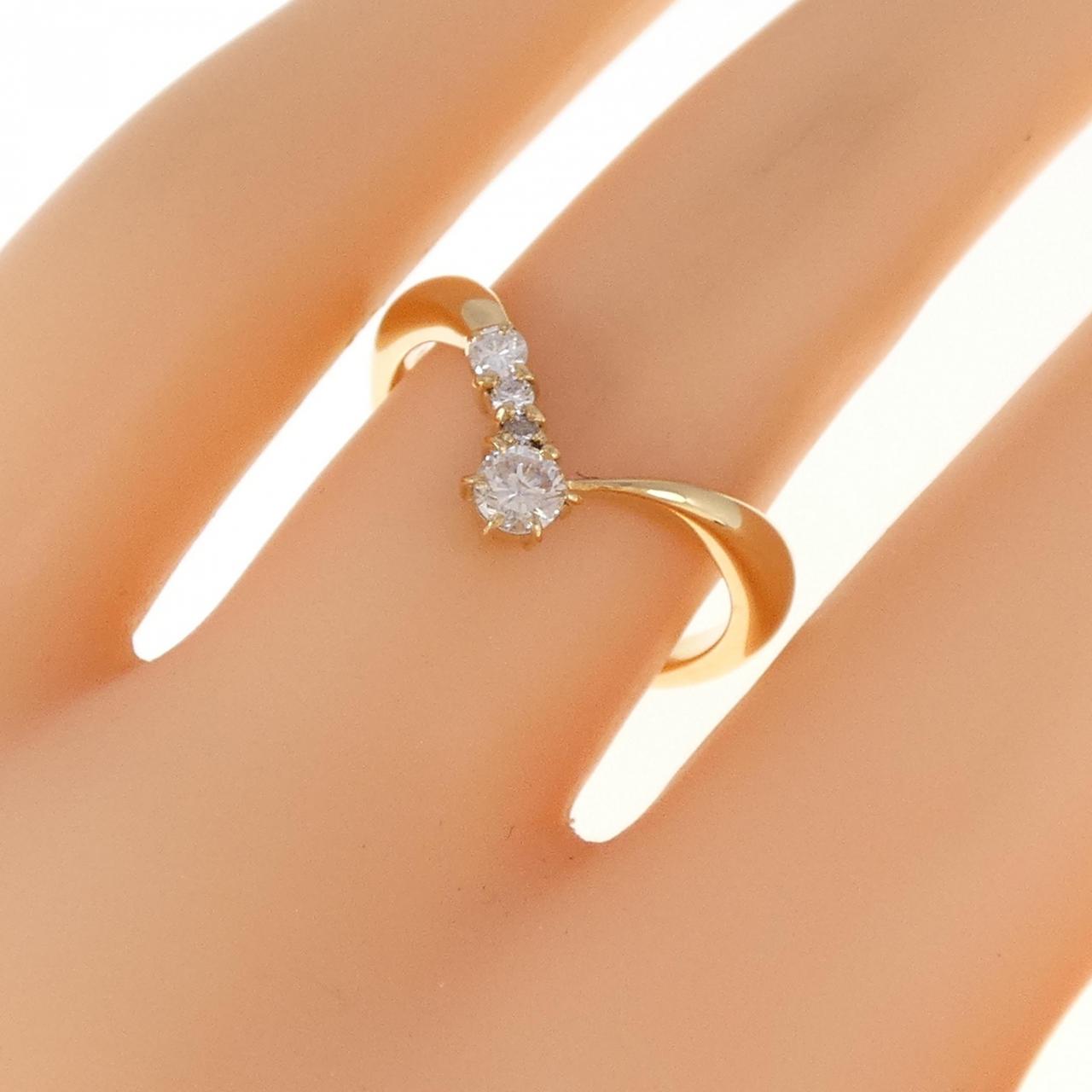 K18YG ダイヤモンド リング 0.15CT