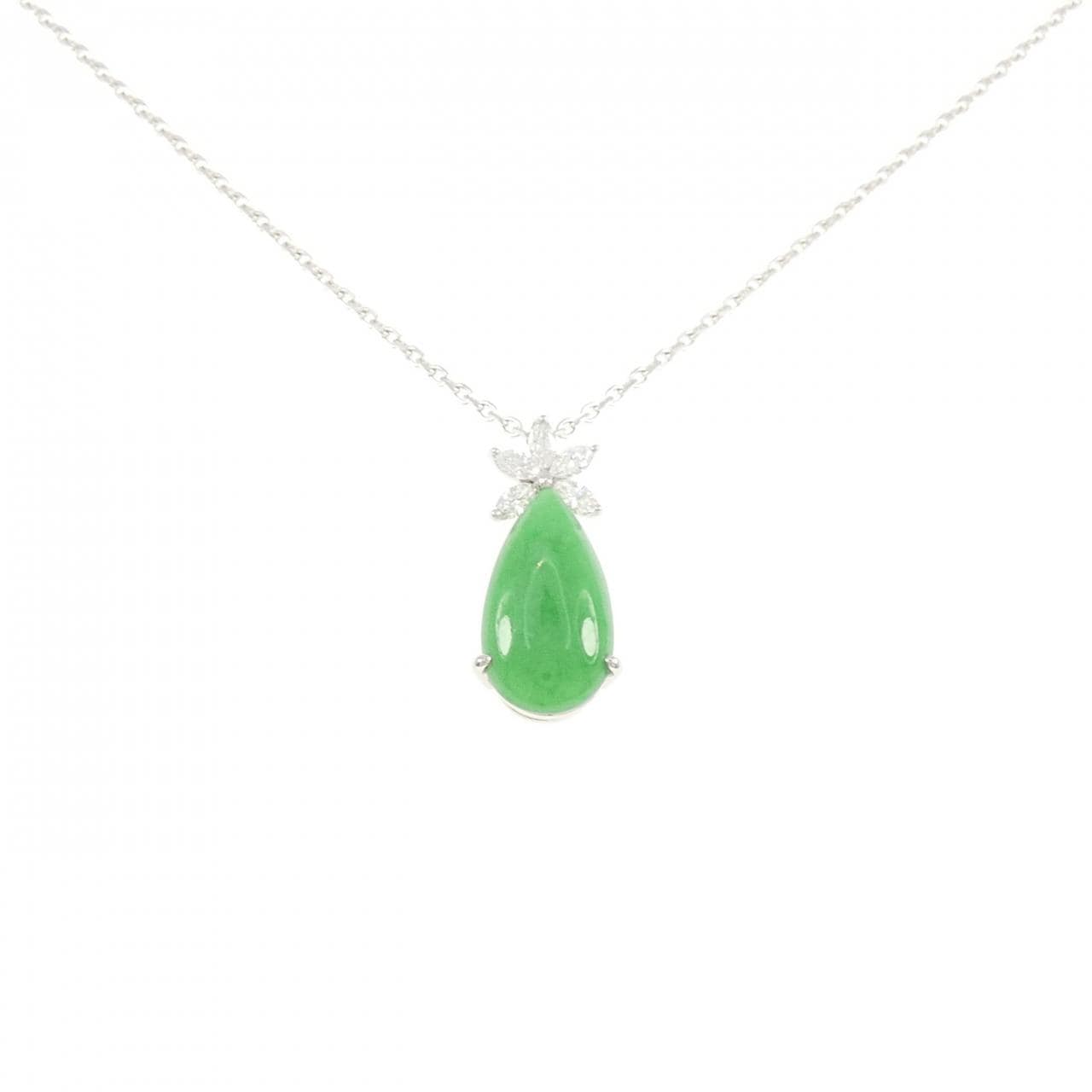コメ兵｜PT900/K18WG ヒスイ ネックレス 6.35CT｜ジュエリー