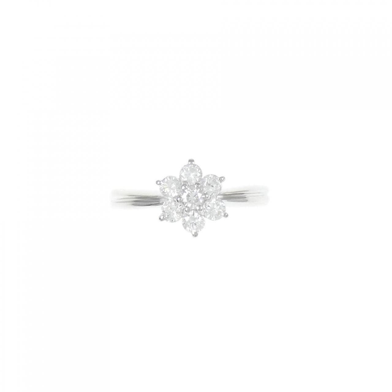 PT900 フラワー ダイヤモンド リング 0.33CT