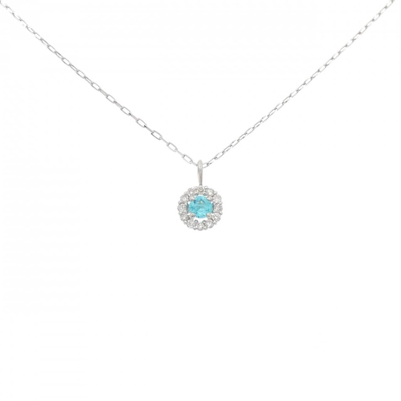PT900 トルマリン ネックレス 0.04CT
