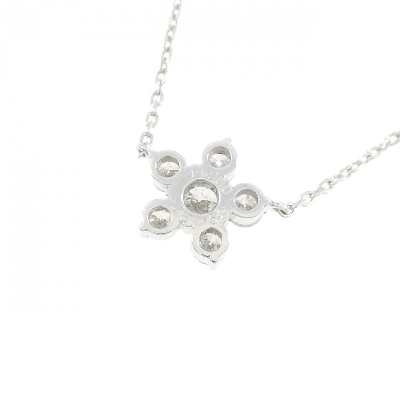PT900/PT850 フラワー ダイヤモンド ネックレス 0.25CT