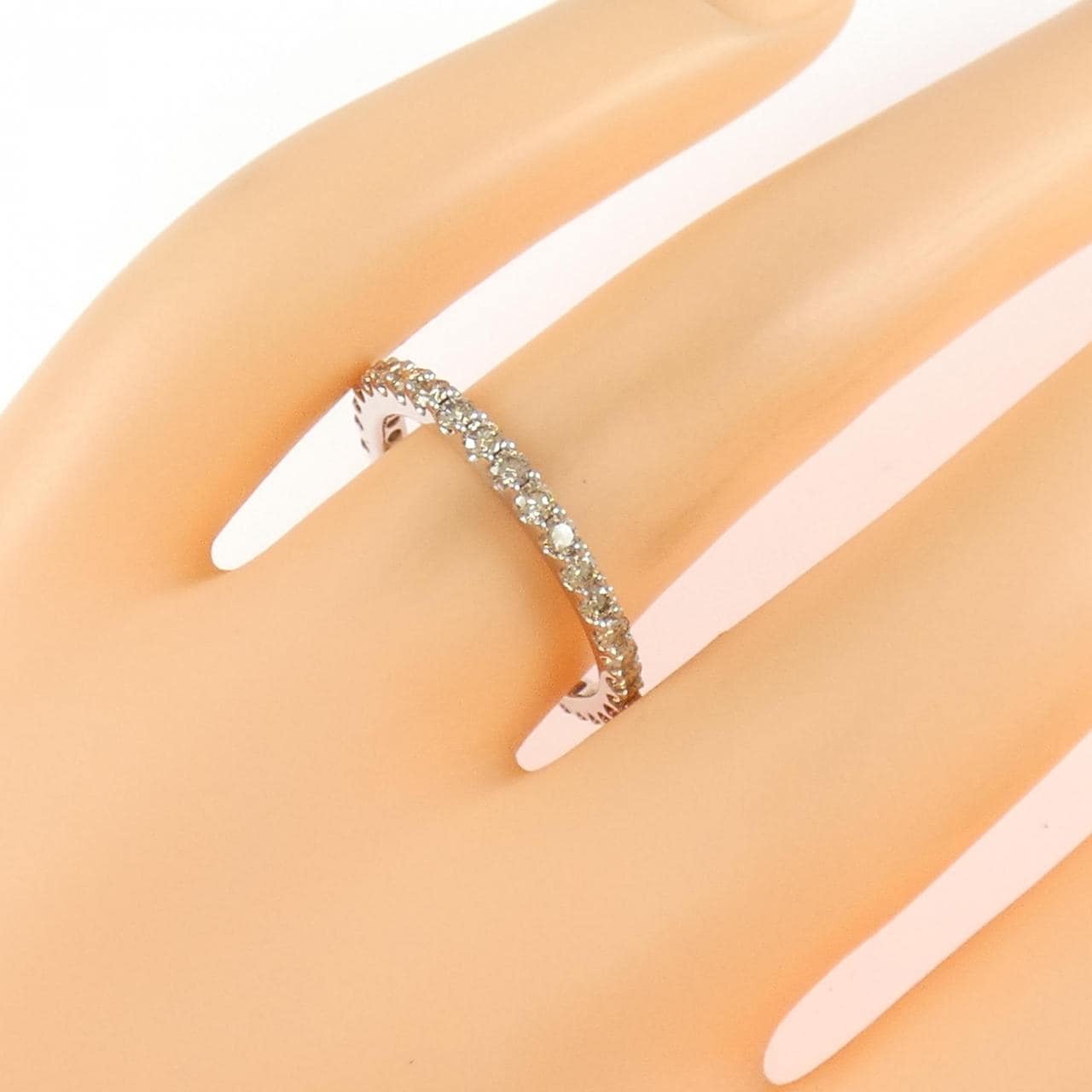 K18WG フルエタニティ ダイヤモンド リング 0.96CT