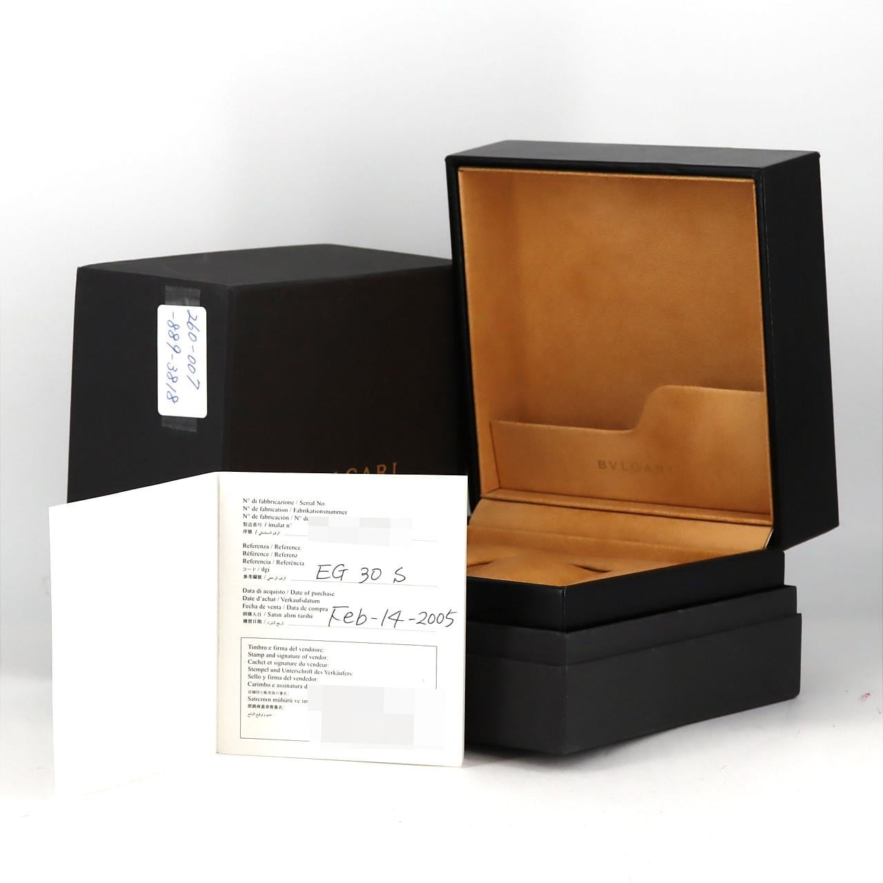 BVLGARI Ergon EG30S/EG30BSSD SS Quartz