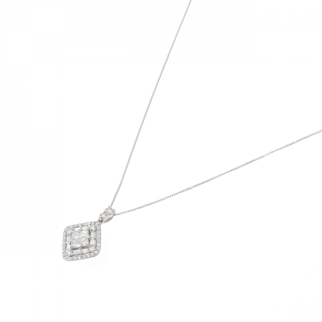 【新品】PT900/PT850 ダイヤモンド ネックレス 0.80CT