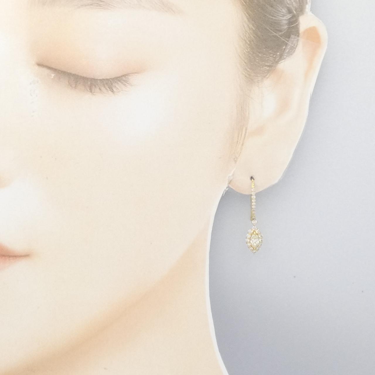 【新品】K18YG ダイヤモンド ピアス 1.00CT