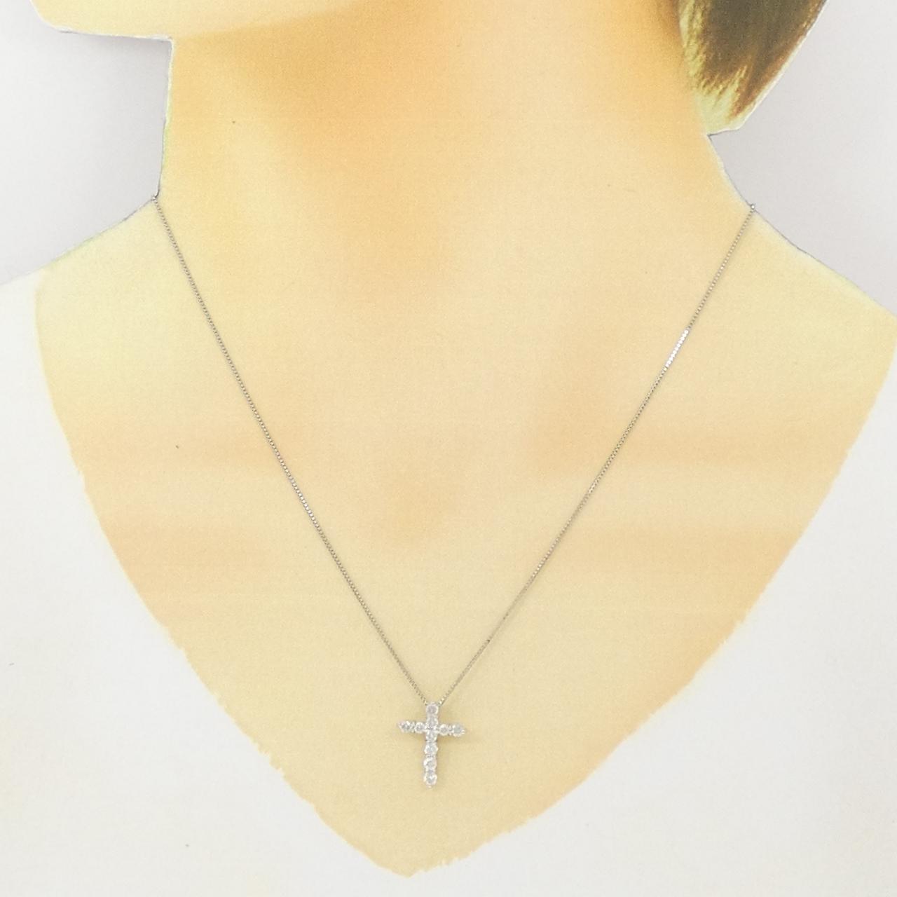 PT900/PT850 クロス ダイヤモンド ネックレス 0.50CT