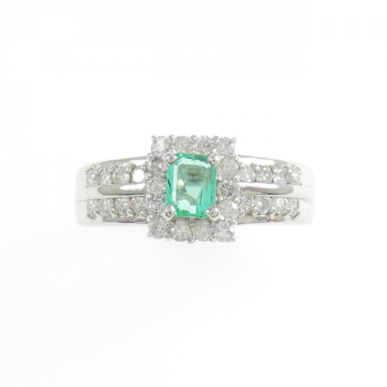 PT900 エメラルド リング 0.36CT