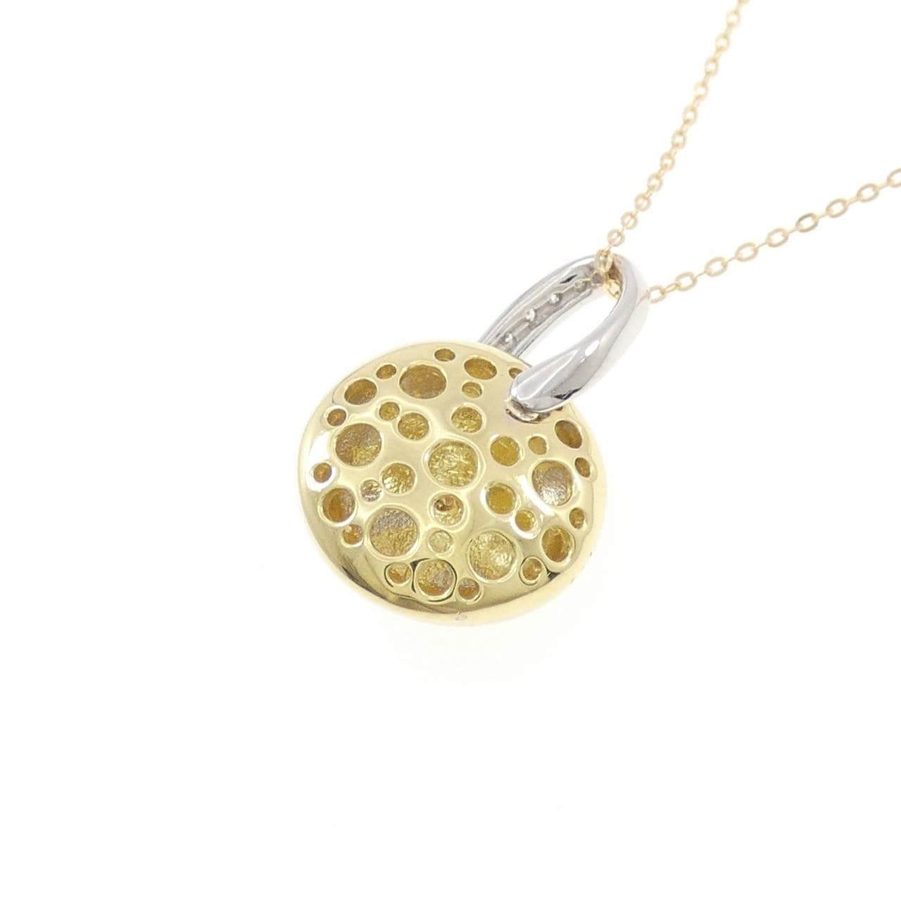 K18YG/K18WG ダイヤモンド ネックレス 0.08CT