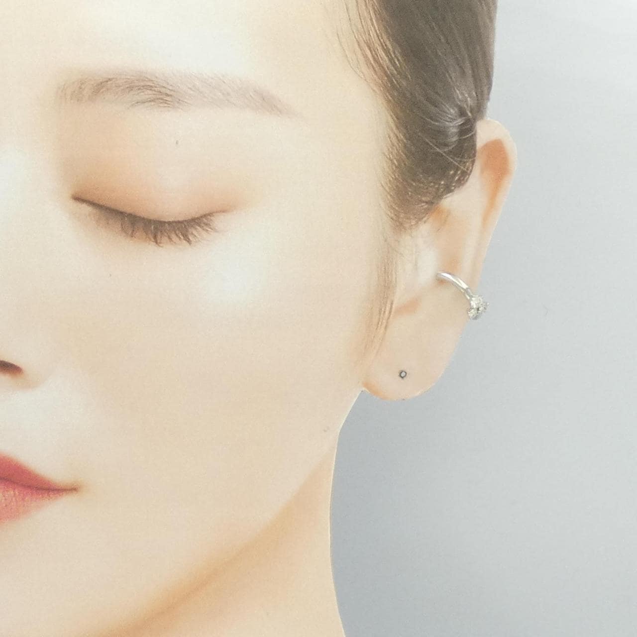 PT950 ダイヤモンド イヤーカフ 0.17CT 片耳