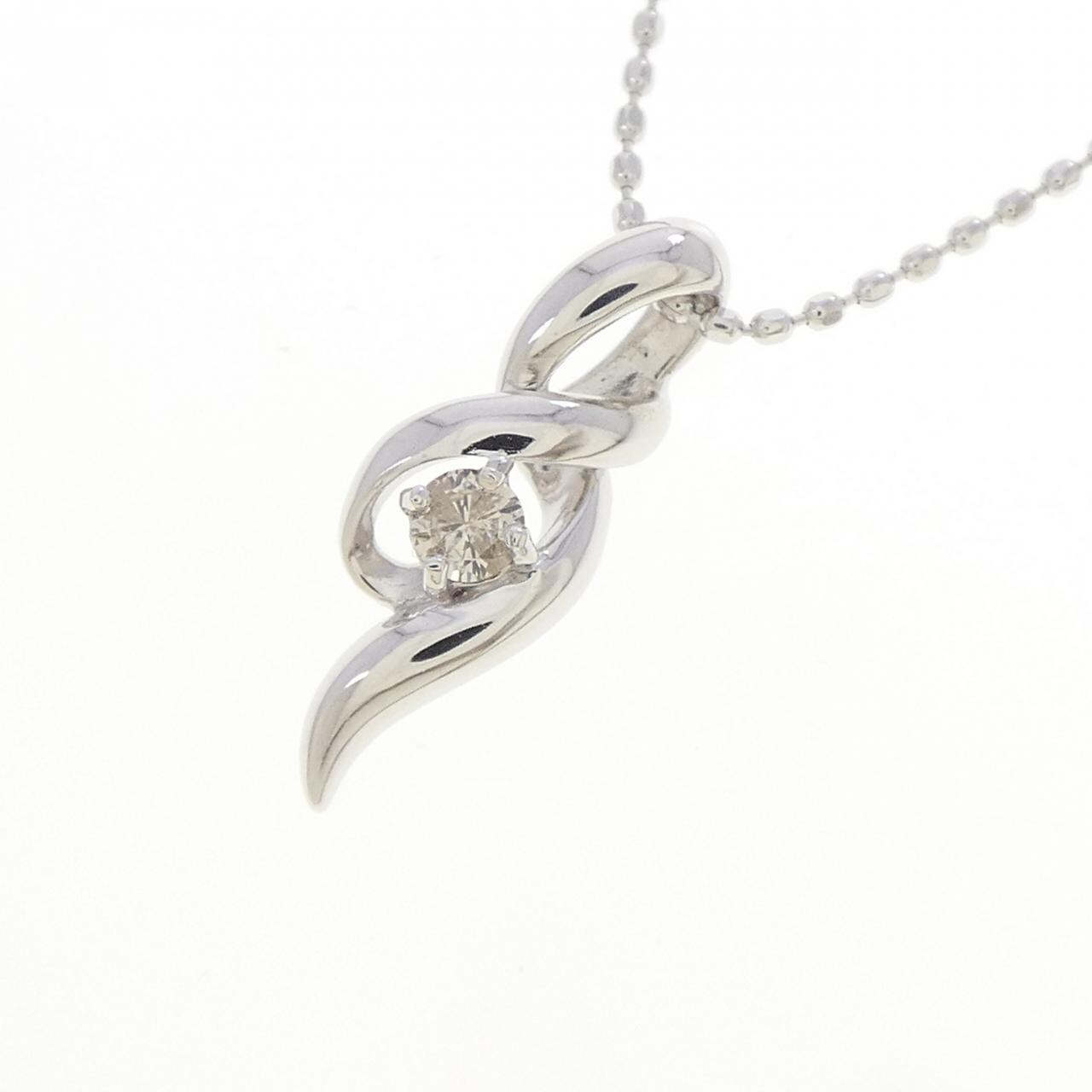 K10WG ダイヤモンド ネックレス 0.06CT